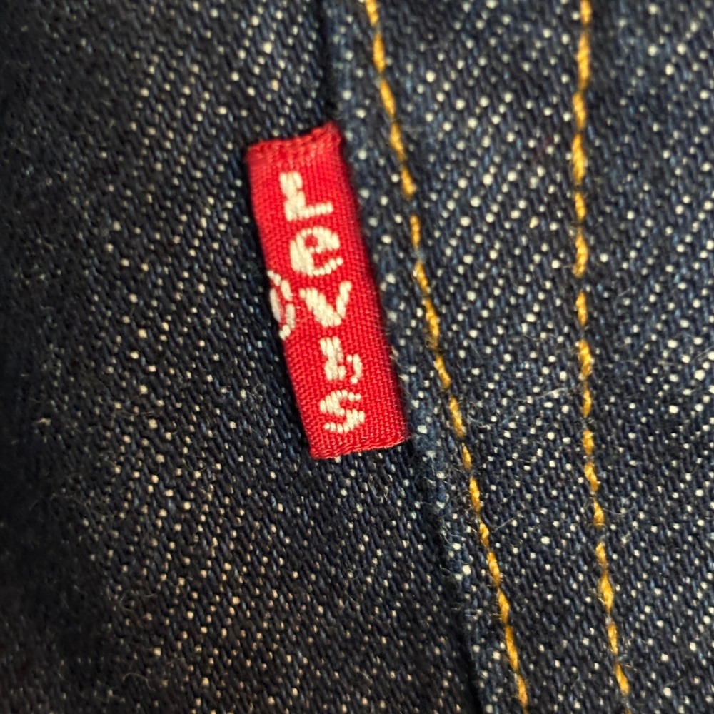 Y2K Men's Levis 501 Original Fit Straight Leg Indigo Blue Button Fly Jeans 32x34 - Picture 4 of 15